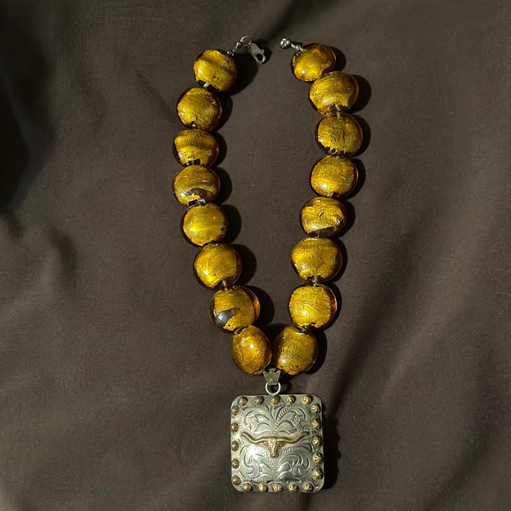 Nice western concho necklace, please note measurements in pictures